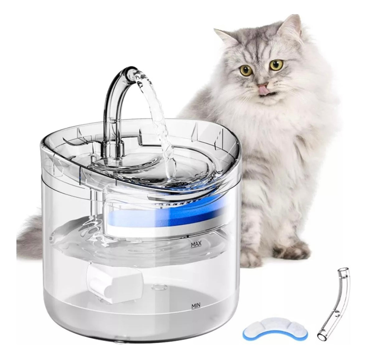 Fuente De Agua Para Mascotas Gatos Silencioso Automatico